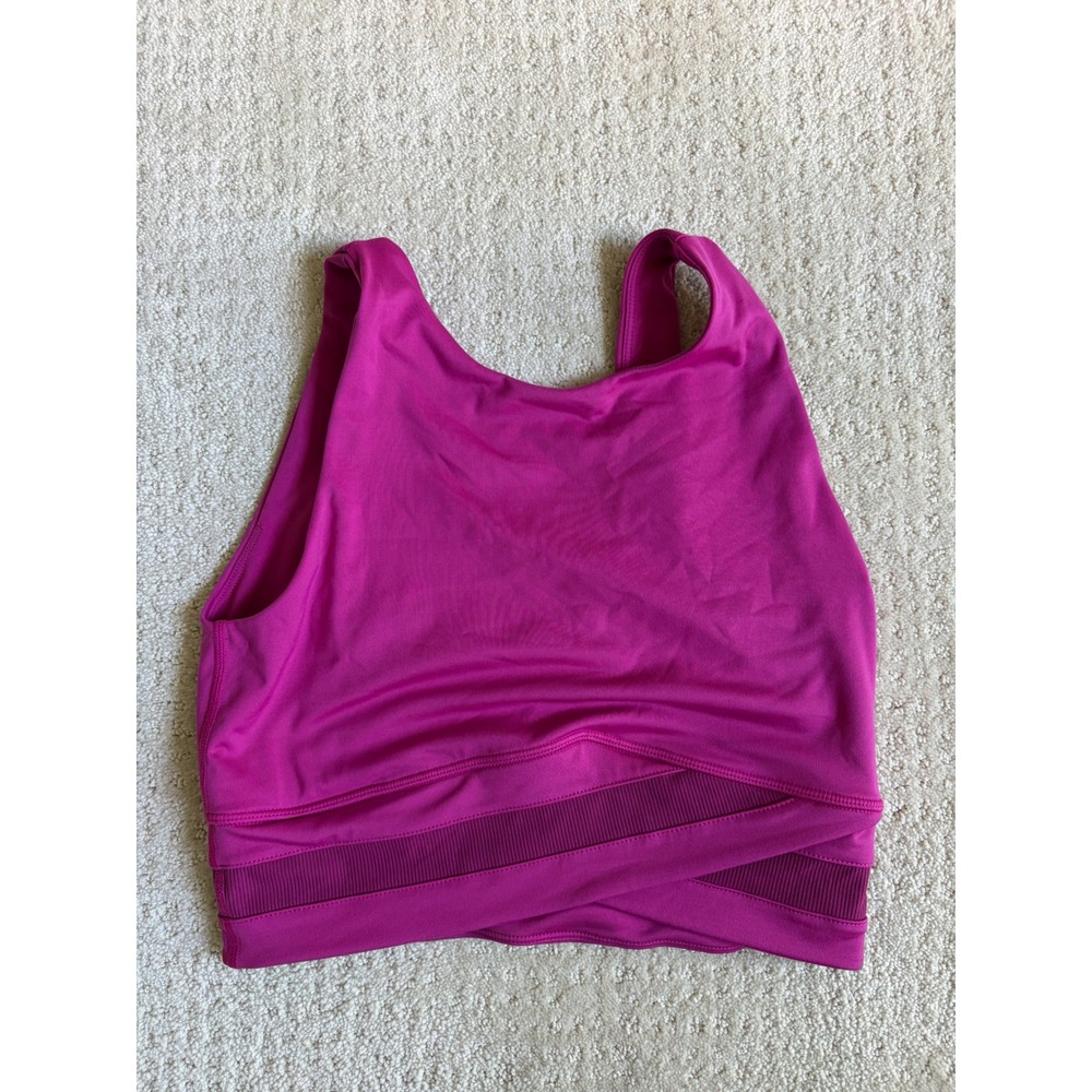 Sweaty Betty Sports Bra Womens S Pink Wrap Mesh Barbiecore